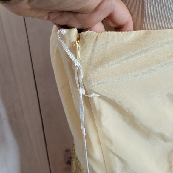 2b Rych Colorblock Halter Dress Gold Pleated Hem Sparkle Sz S - Picture 9 of 12